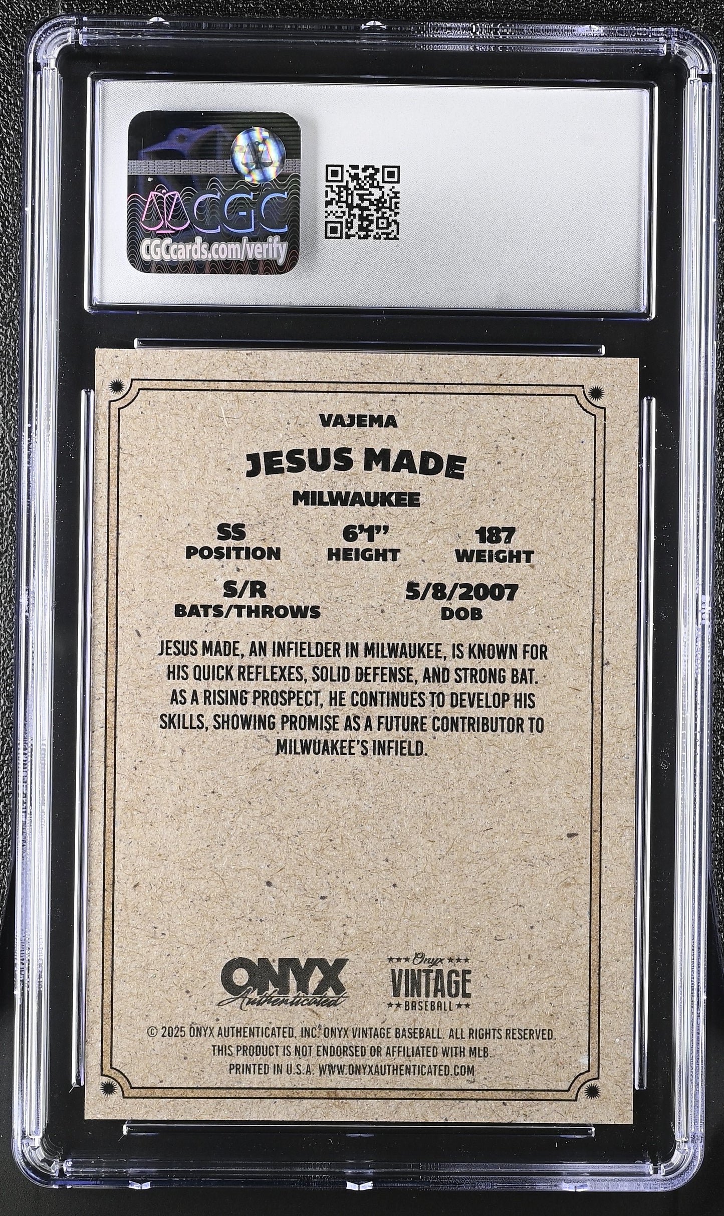 2025 Vintage #VAJEMA Jesus Made Autographs CGC 7.5