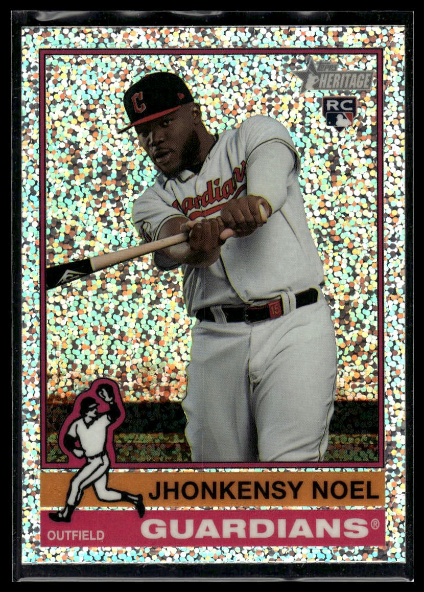2025 Topps Heritage #79 Jhonkensy Noel Chrome Silver Sparkle Refractor