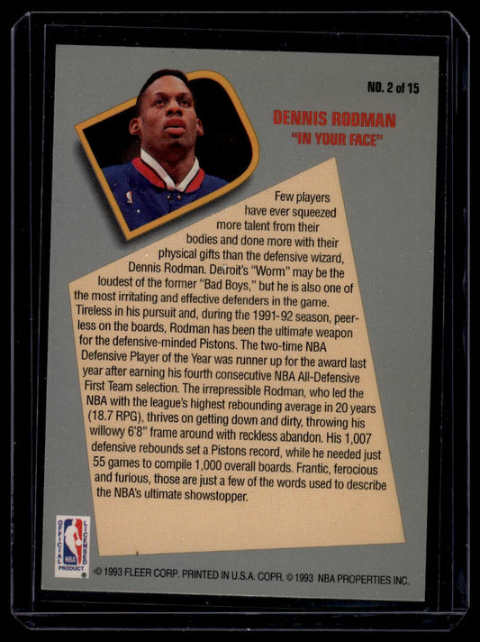 1992-93 Fleer #2 Dennis Rodman Total D