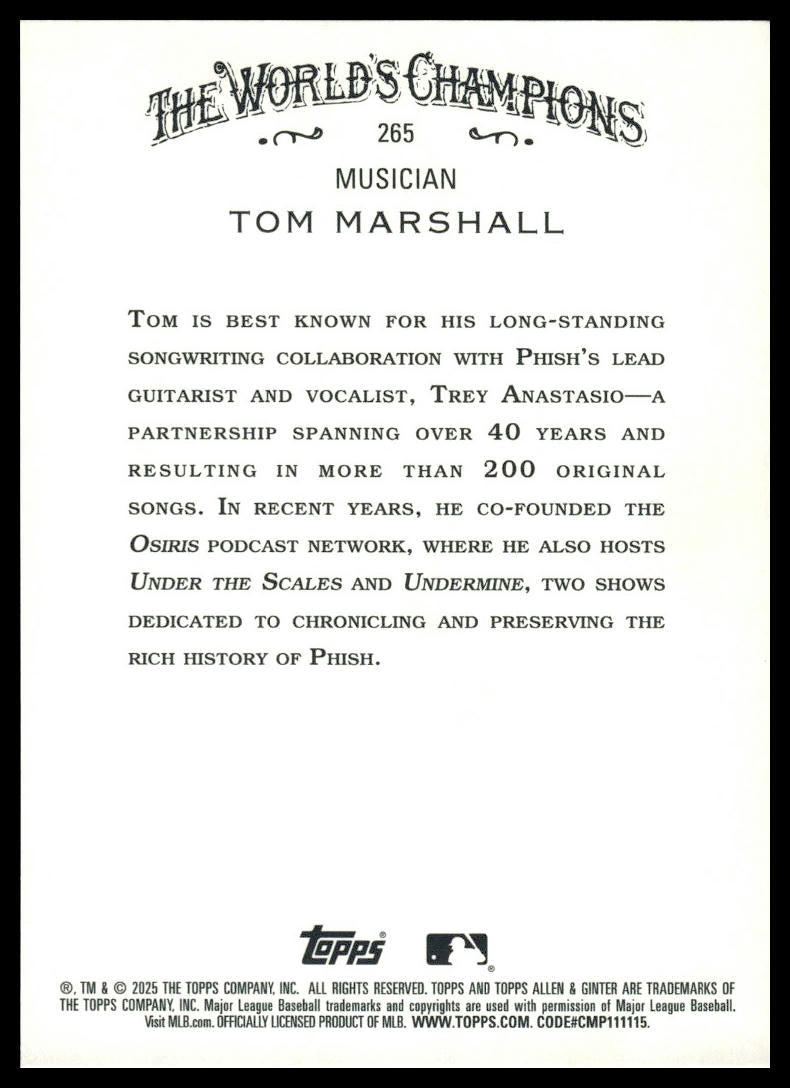 2025 Topps Allen & Ginter #265 Tom Marshall Chrome