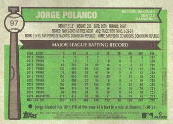 2025 Topps Heritage #97 Jorge Polanco Chrome Light Blue Sparkle Refractor