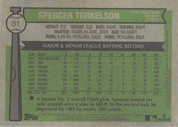 2025 Topps Heritage #81 Spencer Torkelson Chrome Light Blue Sparkle Refractor