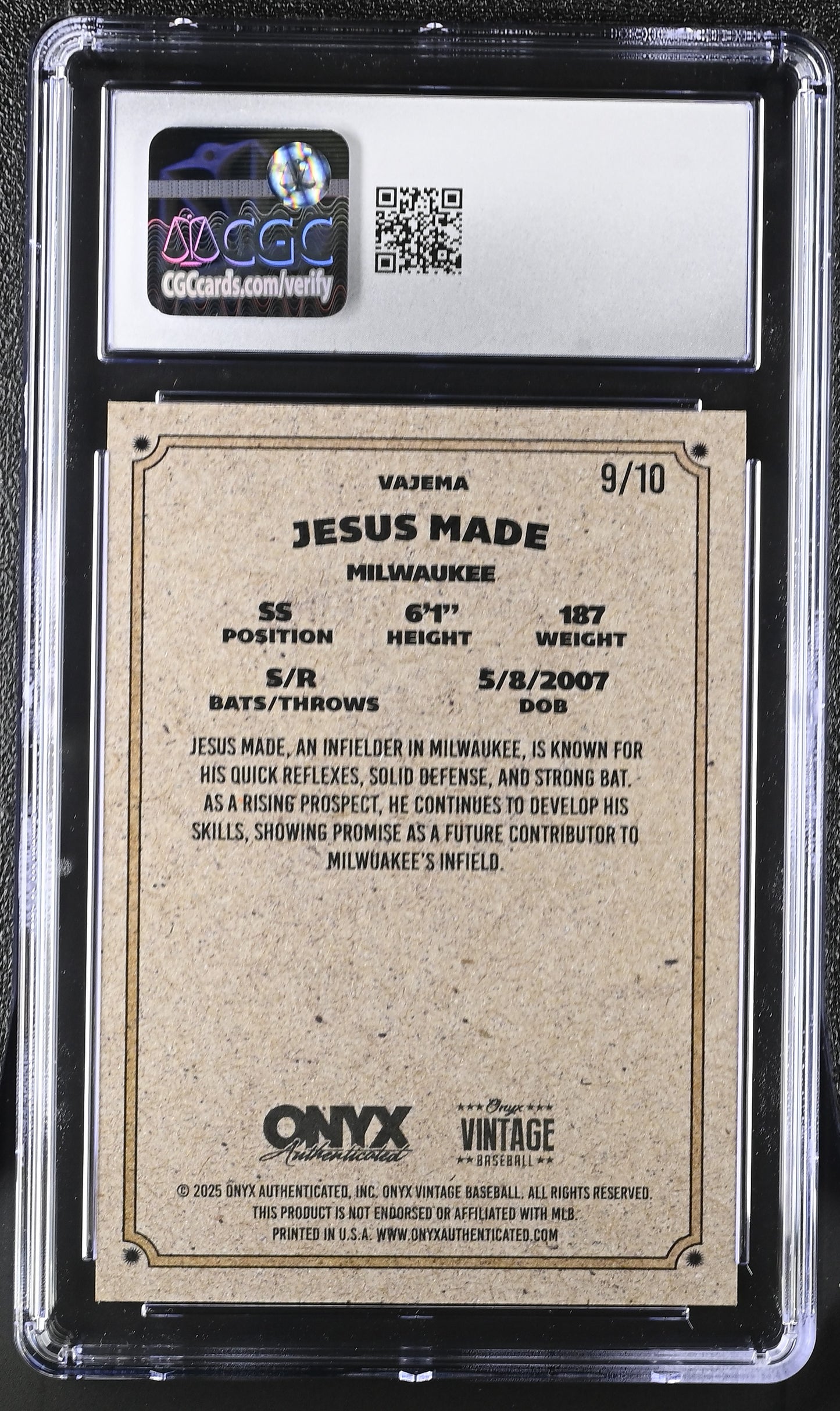 2025 Vintage #VAJEMA Jesus Made Autographs CGC 9