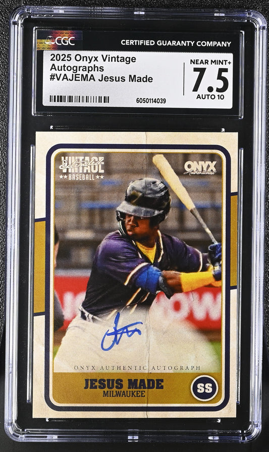2025 Vintage #VAJEMA Jesus Made Autographs CGC 7.5