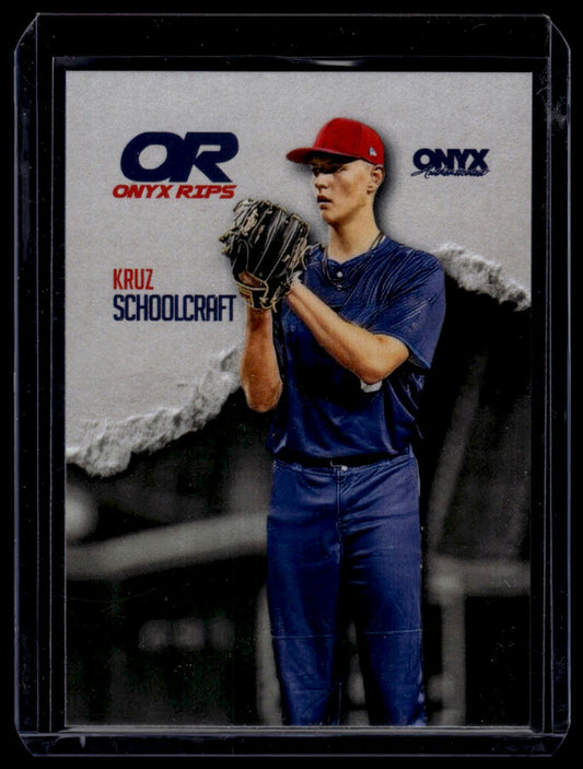 2025 Onyx Rips #RBLU-KRSC Kruz Schoolcraft Paper Silver