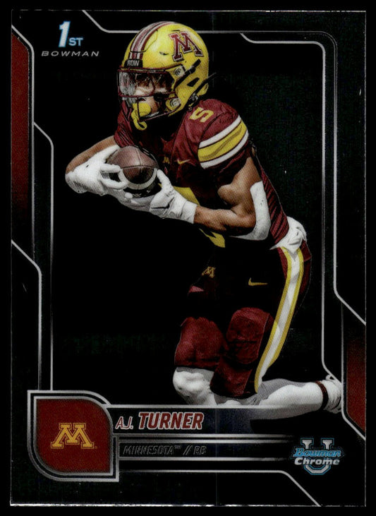 2025 Bowman Chrome University #52 A.J. Turner