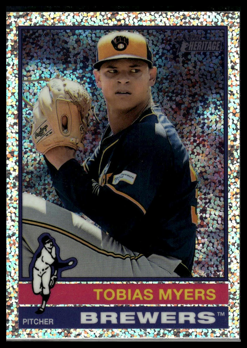 2025 Topps Heritage #137 Tobias Myers Chrome Silver Sparkle Refractor