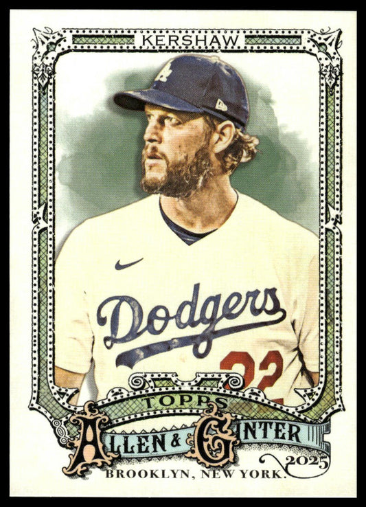 2025 Topps Allen & Ginter #37 Clayton Kershaw