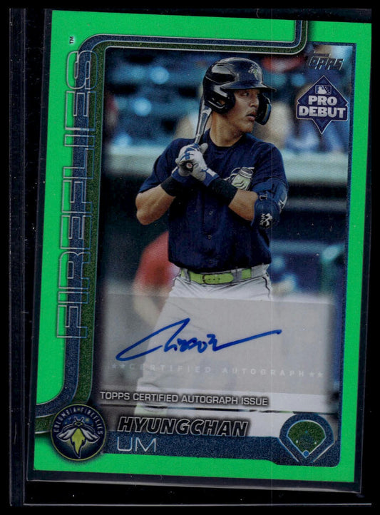 2025 Topps Pro Debut #PD-195 Hyungchan Um Green Foil #/99